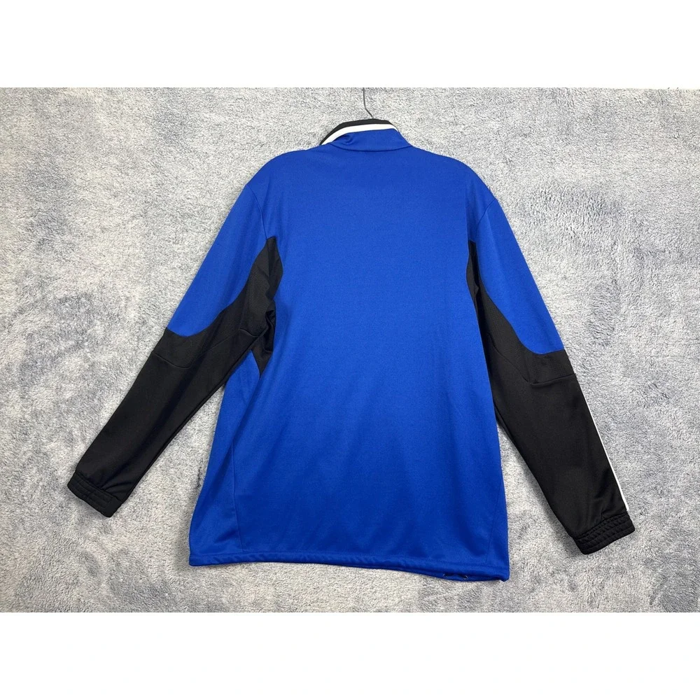 Adidas Mens XL Blue ClimaCool Frederick Soccer Quarter Zip Training Top Pullover